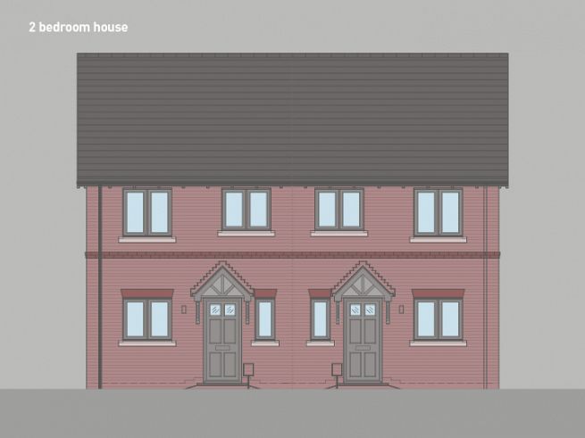 2 bedroom houses, plots 251 & 252 - artist's impression subject to change